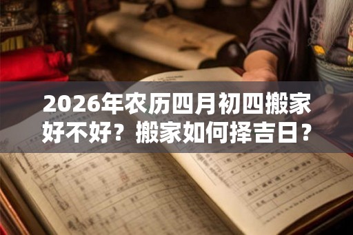 2026年农历四月初四搬家好不好？搬家如何择吉日？
