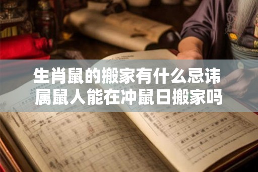 生肖鼠的搬家有什么忌讳 属鼠人能在冲鼠日搬家吗 生肖鼠的搬家有什么忌讳 属鼠人能在冲鼠日搬家吗