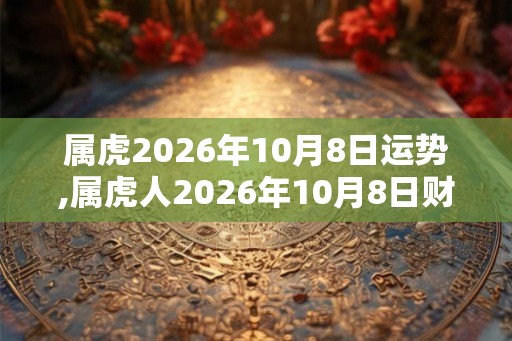 属虎2026年10月8日运势,属虎人2026年10月8日财运,生肖虎2026年10月8日运势
