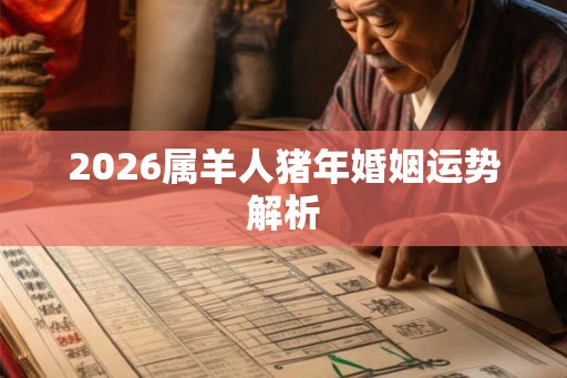2026属羊人猪年婚姻运势解析 2026属羊人猪年婚姻运势解析