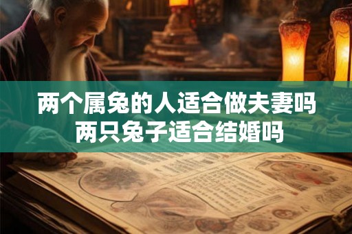 两个属兔的人适合做夫妻吗 两只兔子适合结婚吗 两个属兔的人适合做夫妻吗 两只兔子适合结婚吗