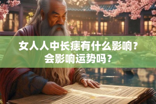 女人人中长痣有什么影响?会影响运势吗? 女人人中长痣有什么影响?会影响运势吗?