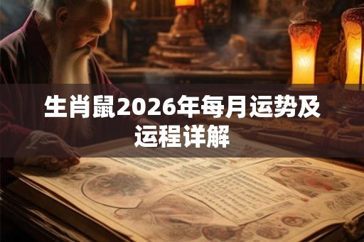 生肖鼠2026年每月运势及运程详解