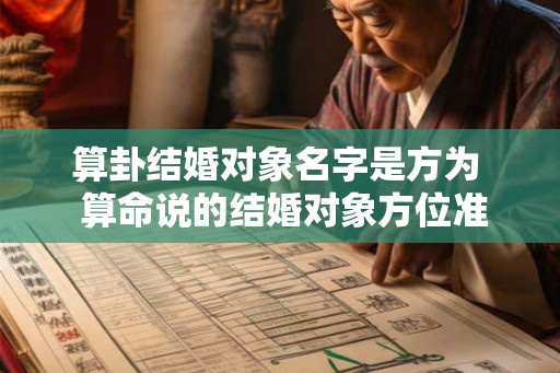 算卦结婚对象名字是方为  算命说的结婚对象方位准吗