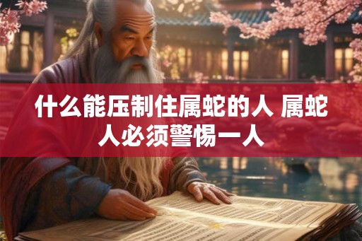 什么能压制住属蛇的人 属蛇人必须警惕一人 什么能压制住属蛇的人 属蛇人必须警惕一人