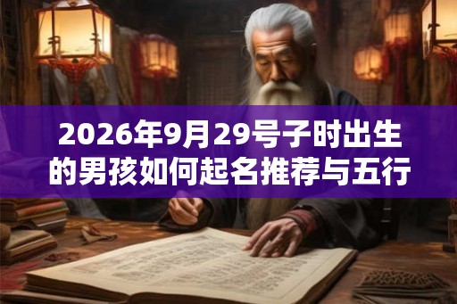 2026年9月29号子时出生的男孩如何起名推荐与五行属性