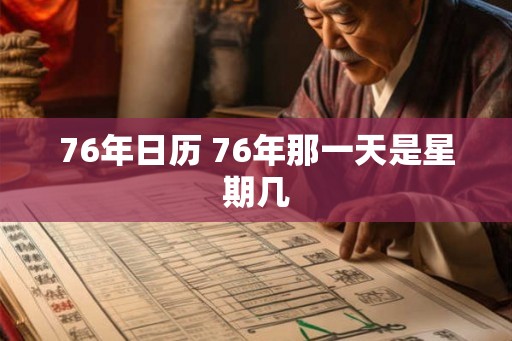76年日历 76年那一天是星期几