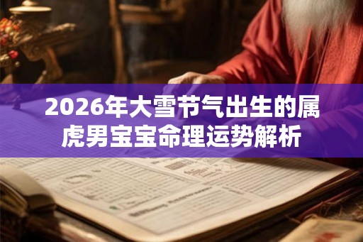 2026年大雪节气出生的属虎男宝宝命理运势解析