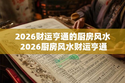 2026财运亨通的厨房风水 2026厨房风水财运亨通