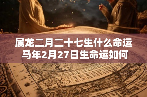 属龙二月二十七生什么命运 马年2月27日生命运如何 属龙二月二十七生什么命运 马年2月27日生命运如何