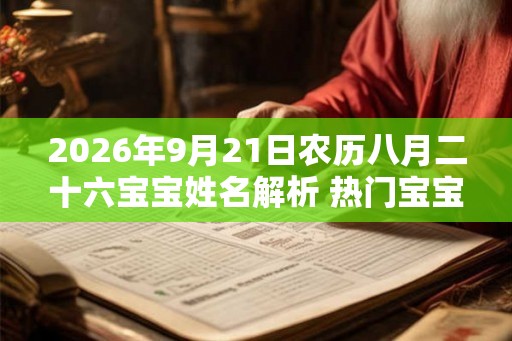 2026年9月21日农历八月二十六宝宝姓名解析 热门宝宝名字合集