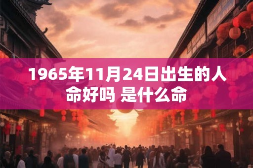 1965年11月24日出生的人命好吗 是什么命
