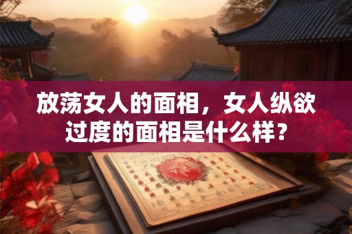 放荡女人的面相，女人纵欲过度的面相是什么样？