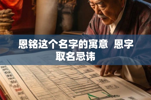 恩铭这个名字的寓意  恩字取名忌讳