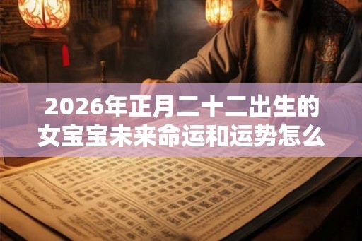2026年正月二十二出生的女宝宝未来命运和运势怎么样