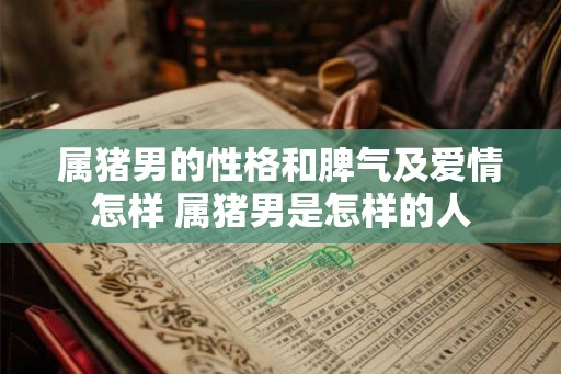 属猪男的性格和脾气及爱情怎样 属猪男是怎样的人