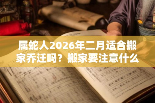 属蛇人2026年二月适合搬家乔迁吗？搬家要注意什么？