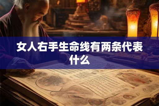 女人右手生命线有两条代表什么