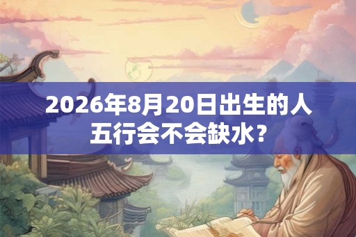 2026年8月20日出生的人五行会不会缺水？