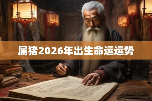 属猪2026年出生命运运势