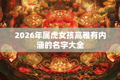 2026年属虎女孩高雅有内涵的名字大全