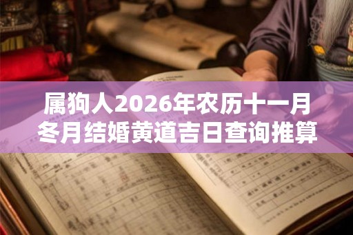 属狗人2026年农历十一月冬月结婚黄道吉日查询推算 属狗人2026年农历十一月冬月结婚黄道吉日查询推算