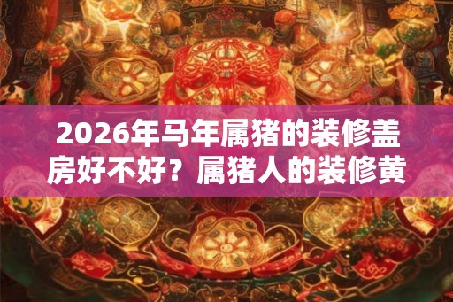 2026年马年属猪的装修盖房好不好？属猪人的装修黄道吉日