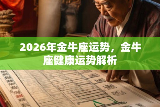 2026年金牛座运势，金牛座健康运势解析