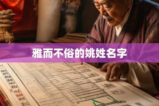 雅而不俗的姚姓名字