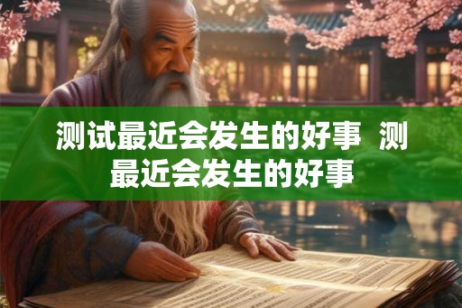 测试最近会发生的好事  测最近会发生的好事
