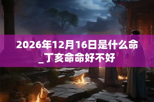 2026年12月16日是什么命_丁亥命命好不好