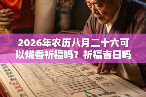 2026年农历八月二十六可以烧香祈福吗?祈福吉日吗? 2026年农历八月二十六可以烧香祈福吗?祈福吉日吗?