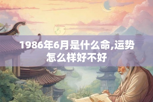 1986年6月是什么命,运势怎么样好不好