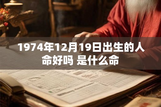 1974年12月19日出生的人命好吗 是什么命