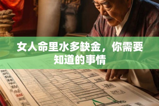女人命里水多缺金，你需要知道的事情