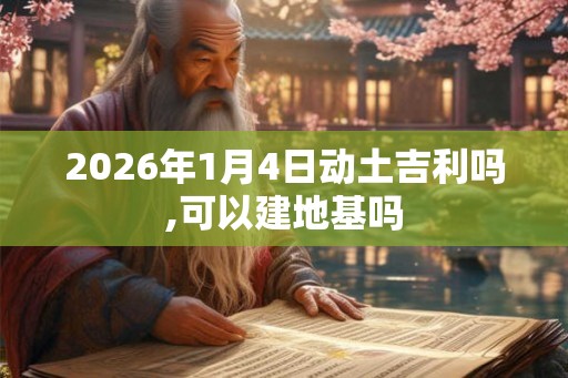 2026年1月4日动土吉利吗,可以建地基吗