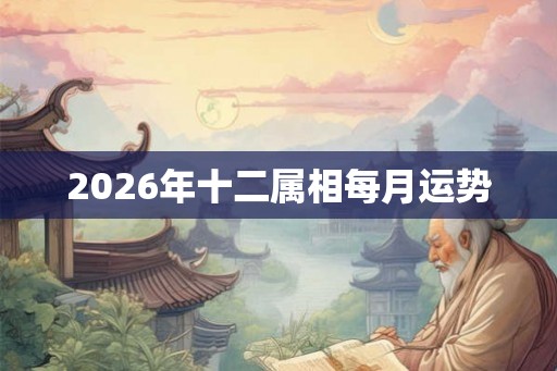 2026年十二属相每月运势 2026年十二属相每月运势