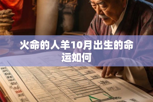 火命的人羊10月出生的命运如何