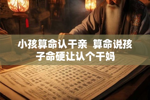 小孩算命认干亲  算命说孩子命硬让认个干妈