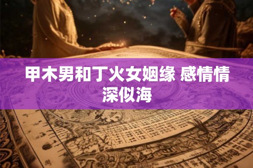 甲木男和丁火女姻缘 感情情深似海