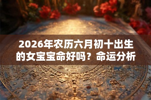 2026年农历六月初十出生的女宝宝命好吗？命运分析