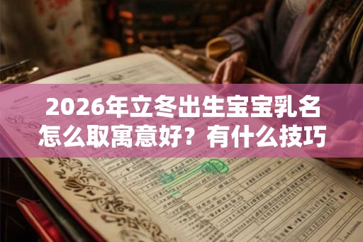 2026年立冬出生宝宝乳名怎么取寓意好？有什么技巧？