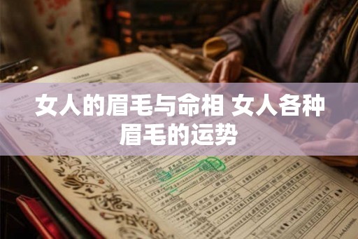 女人的眉毛与命相 女人各种眉毛的运势