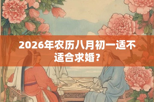 2026年农历八月初一适不适合求婚？