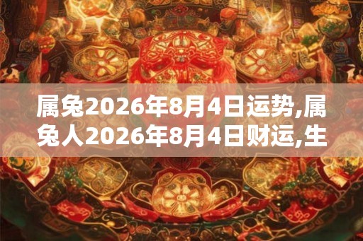 属兔2026年8月4日运势,属兔人2026年8月4日财运,生肖兔2026年8月4日运势