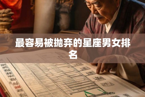 最容易被抛弃的星座男女排名 最容易被抛弃的星座男女排名