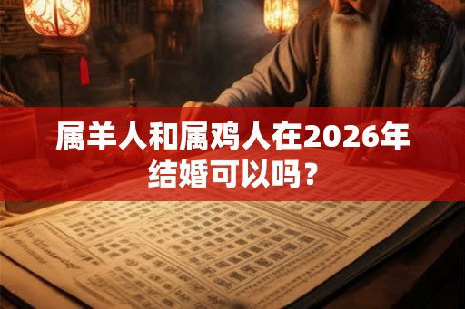 属羊人和属鸡人在2026年结婚可以吗？