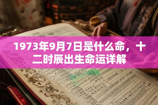 1973年9月7日是什么命，十二时辰出生命运详解