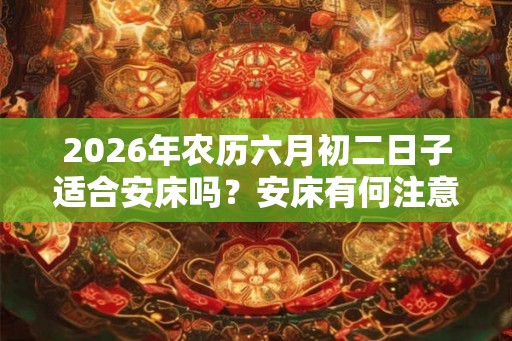 2026年农历六月初二日子适合安床吗？安床有何注意事项？