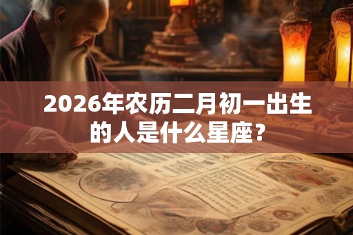 2026年农历二月初一出生的人是什么星座？